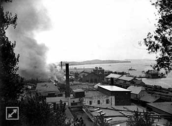 fire in lumber yard