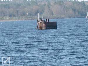 Old Offshore Delivery Station for Petroleum South of Perkins Pier
