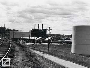 View of Moran Plant and Oil Tanks from the Urban Reserve Looking South (1979-1981)